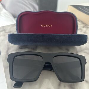 Gucci Black Sunglasses with Blue Case